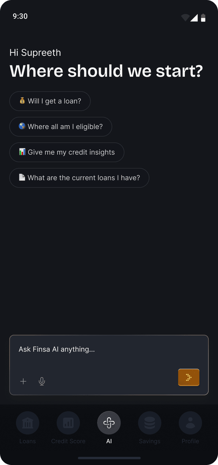 Finsa app — Finsa AI