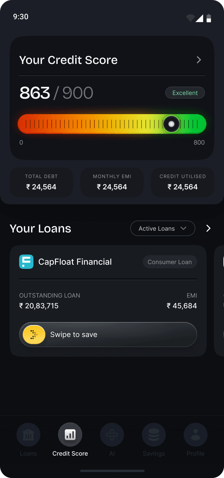 Finsa app — Credit score