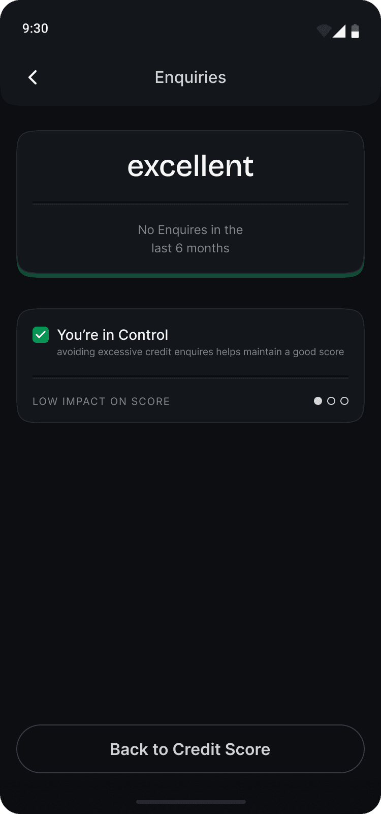 Finsa app — Score detail